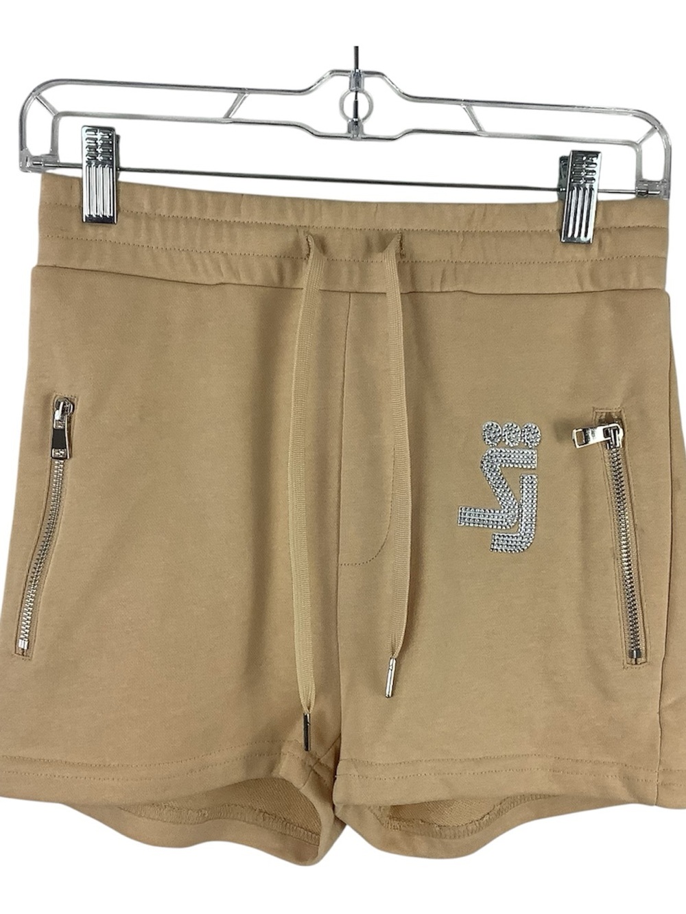 NWT Shane Justin Bling Cream Shorts Size Large